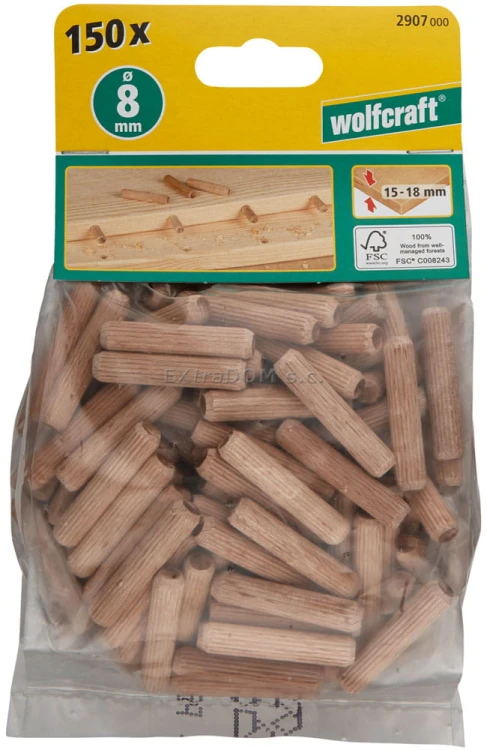 Kołki połączeniowe drewniane śr.8x40mm do Wolfcraft 2907000