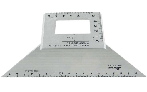 Kątownik trójwymiarowy 45º, aluminium Shinwa 62114