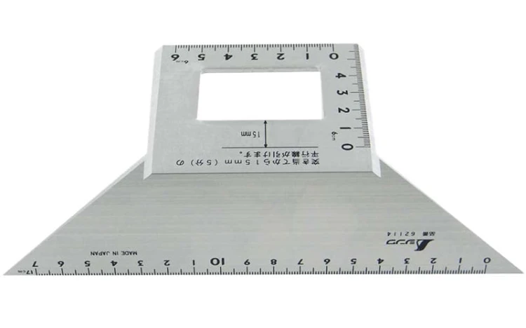 Kątownik trójwymiarowy 45º, aluminium Shinwa 62114