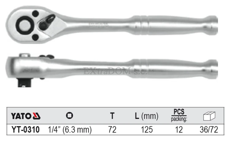Grzechotka metalowa 3/8 Yato