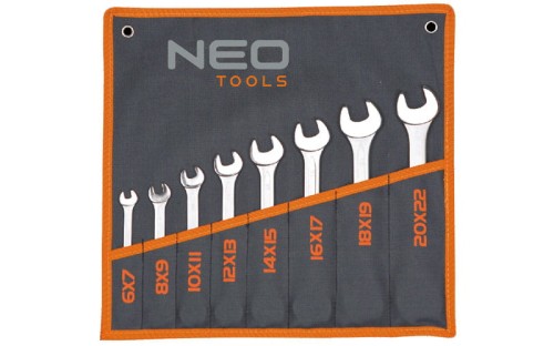Klucze płaskie dwustronne kpl. 8cz Neo-tools 09-851