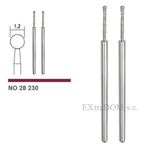Sztyfty szlifierskie diamentowe Proxxon kulka Ø 1,2 mm kpl 2 szt 28230