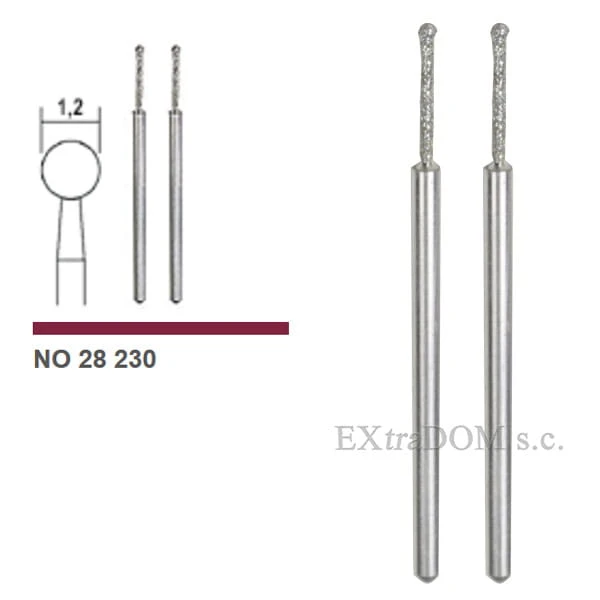 Sztyfty szlifierskie diamentowe Proxxon kulka Ø 1,2 mm kpl 2 szt 28230