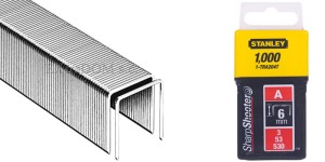 Zszywki stalowe 6mm kpl. 1000szt. Stanley TRA 204T
