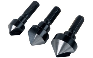 Pogłębiacze, fazowniki zestaw 3 szt. śr. 12, 16, 19mm Wolfcraft 2584000