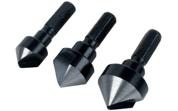 Pogłębiacze, fazowniki zestaw 3 szt. śr. 12, 16, 19mm Wolfcraft 2584000
