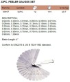 Szczelinomierz listkowy 100mm 32 listki 0,02 - 1mm SATA 09407