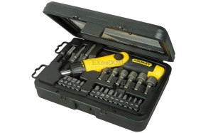 Wkrętak Stanley z grzechotką i wymiennymi końcówkami 63-022