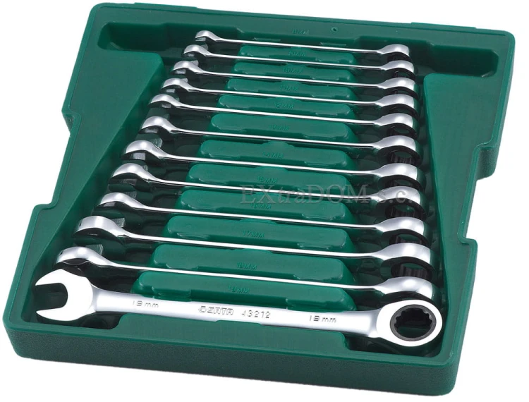 Klucze płasko - oczkowe grzechotką Gearwrench SATA zestaw 12 szt. 09040