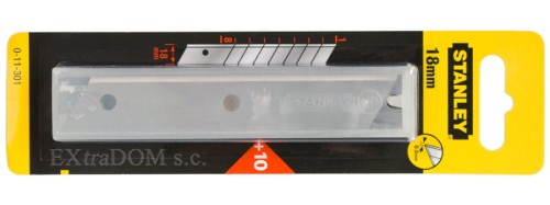 Ostrza łamane Stanley 18mm opk. 10 sztuk 11-301