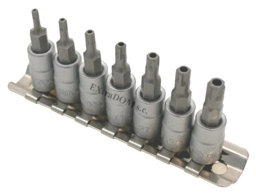 Klucze trzpieniowe TORX specjal TS 5-cio ramienne 7cz.