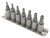 Klucze trzpieniowe TORX specjal TS 5-cio ramienne 7cz.