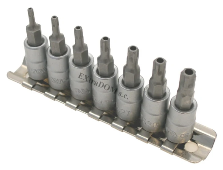 Klucze trzpieniowe TORX specjal TS 5-cio ramienne 7cz.