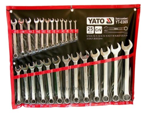 Klucze płasko - oczkowe YATO kpl. 25szt. 6 - 32mm YT-0365