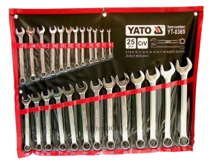 Klucze płasko - oczkowe YATO kpl. 25szt. 6 - 32mm YT-0365