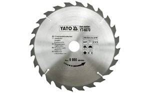 Tarcza do cięcia drewna Yato 250x30x24 - 6070