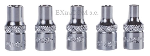 Klucze nasadowe TORX 1/4 Rooks kpl. 5 cz. E4 - E8 01.2646