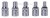 Klucze nasadowe TORX 1/4 Rooks kpl. 5 cz. E4 - E8 01.2646