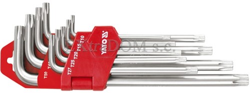 Klucze imbusowe Torx Yato długie kpl. 9cz. T10-T50 - 0512