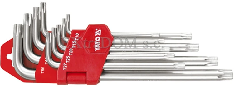 Klucze imbusowe Torx Yato długie kpl. 9cz. T10-T50 - 0512