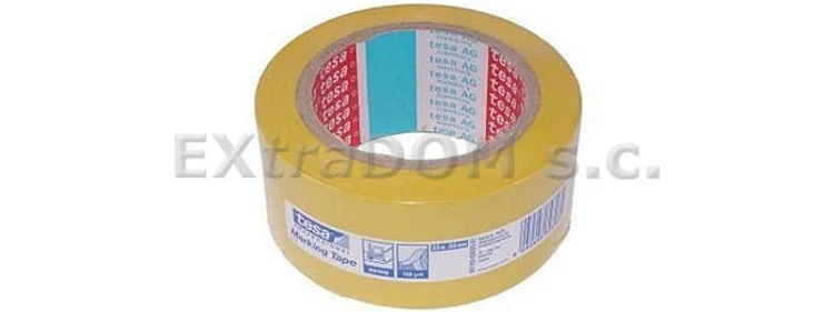  Taśma ostrzegawcza Tesa PVC 33m 50mm żółta przylepna 