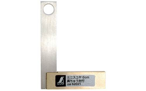 Kątownik mini, stal - mosiądz 6 cm Shinwa 62021