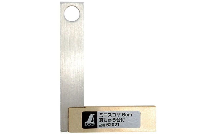 Kątownik mini, stal - mosiądz 6 cm Shinwa 62021