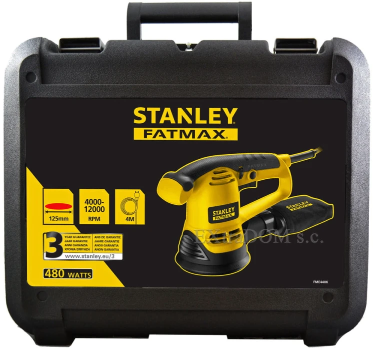 Szlifierka oscylacyjna Stanley Fatmax 480W walizka + akcesoria FME440K-QS