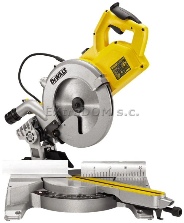  DEWALT Pilarka ukosowa 1850W, 250mm, przesuwna głowica, moduł linii cięcia XPS, DWS778