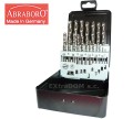 Wiertła do metalu Abraboro HSS-GS szlifowane kpl. 19 cz w kasecie 00141019