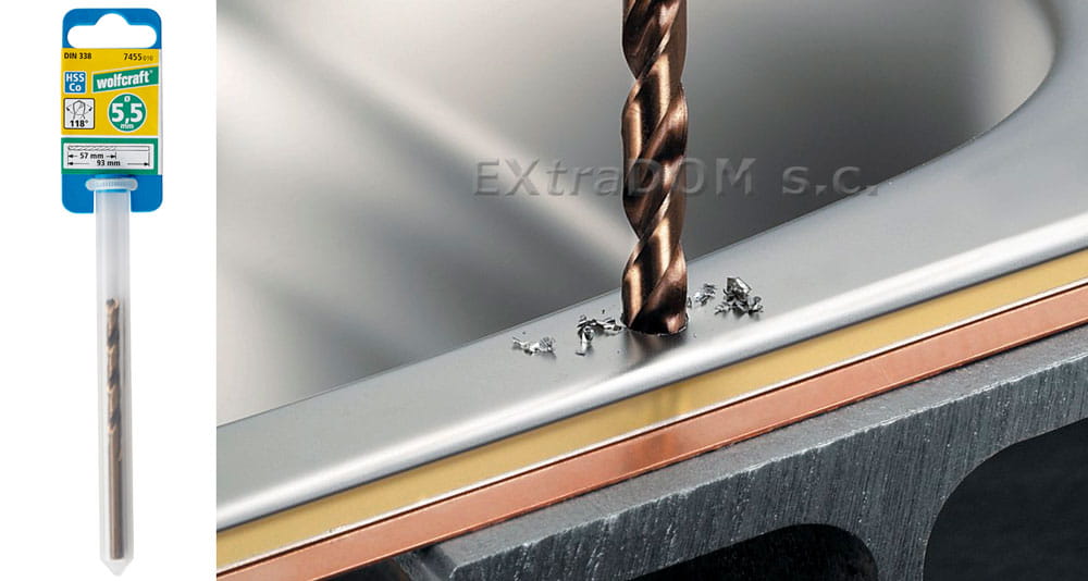 Wolfcraft wiertło do metalu HSSCo kobaltowe