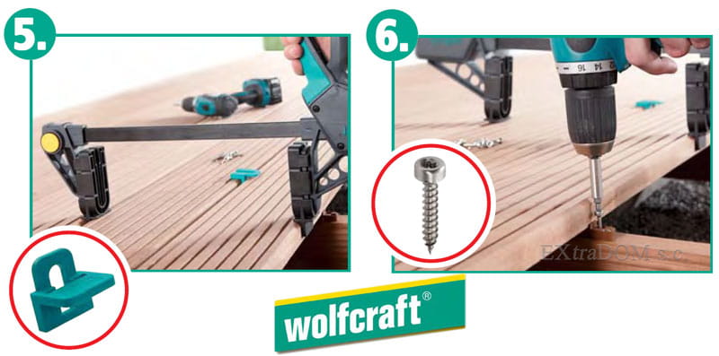 Szablon do układania tarasów Wolfcraft