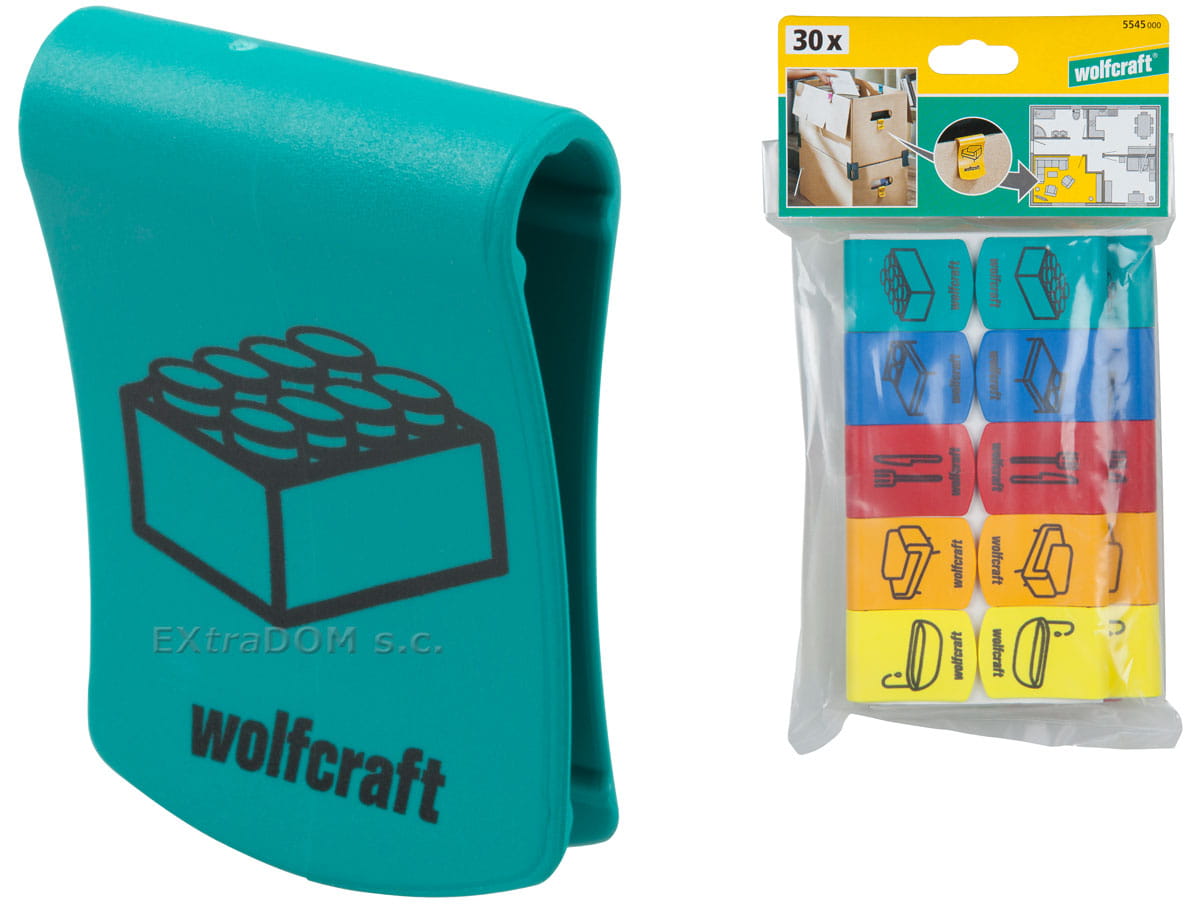 Wolfcraft Umzugsclips 30 Stück – Markierungshilfe & Deckelklemme Mit Piktogrammen Für Umzugskartons