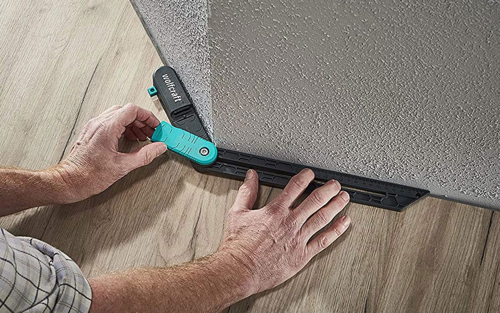 Kątownik nastawny z blokadą Wolfcraft LAMINAT z funkcją wyznaczania linii równoległych 6958000