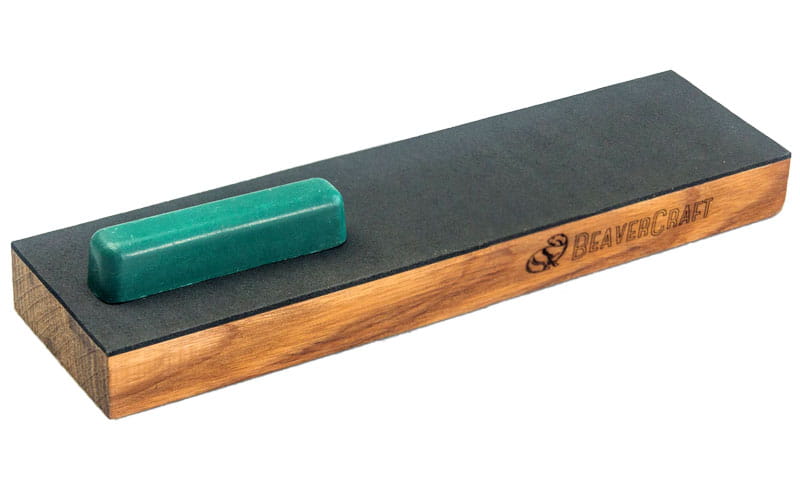 Polerka ze skóry bydlęcej na trzpieniu drewnianym z pastą polerską BeaverCraft LS4CP1