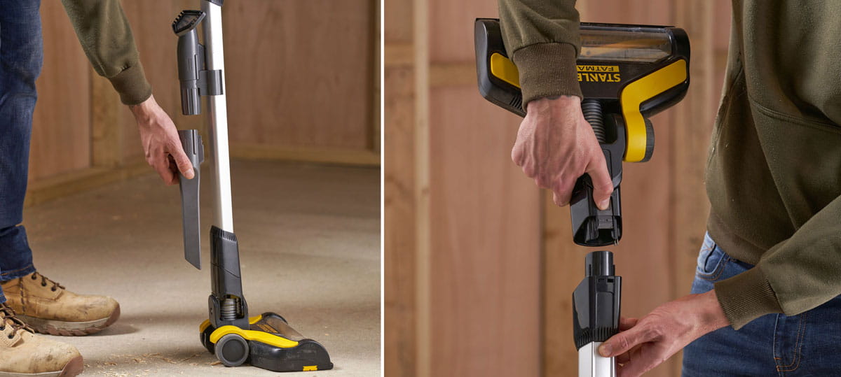 Odkurzacz ręczny pionowy 18V STANLEY FATMAX® V20 SFMCVS001D1-QW