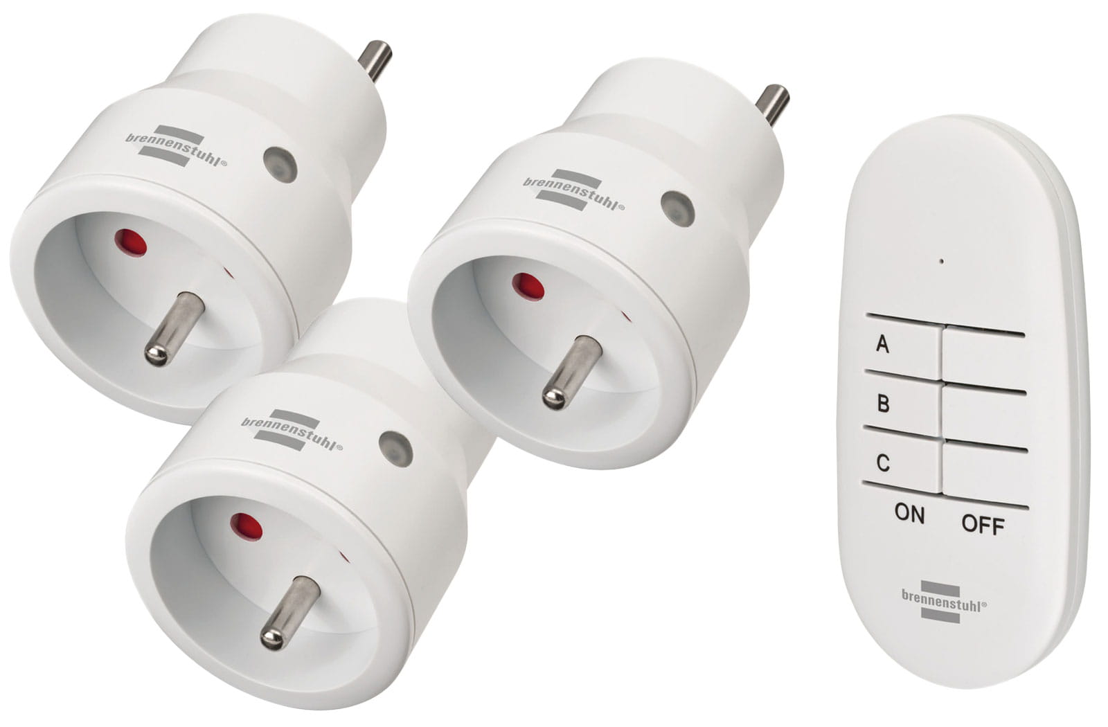 Comfort-Line Mini gniazdko na pilota 3+1/ 3 inteligentne gniazdka (wewnętrzne, z nadajnikiem ręcznym i zwiększoną ochroną przed dotykiem)