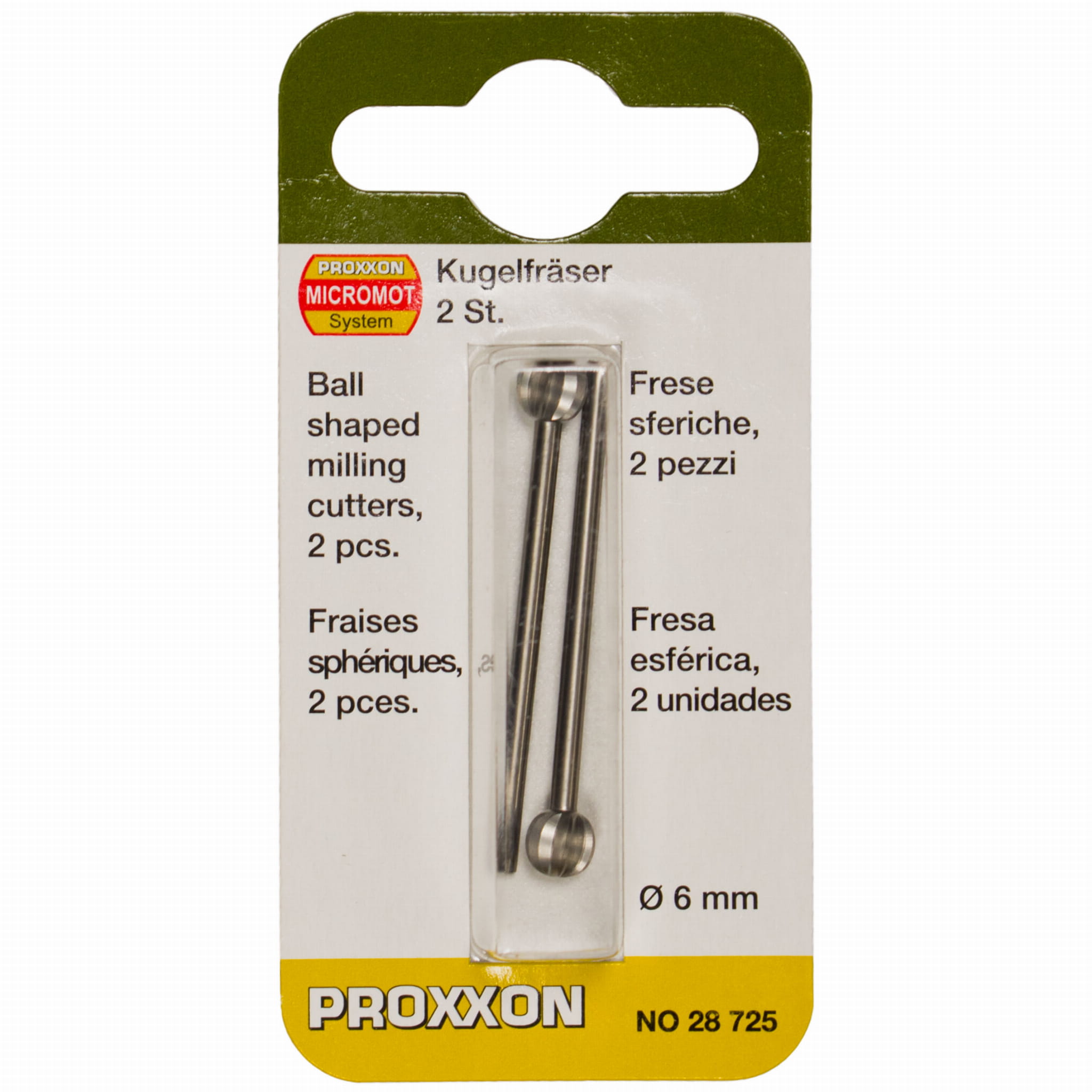  Frez ze stali wolframowo-wanadowej Proxxon kula 6 mm [2 szt.] 