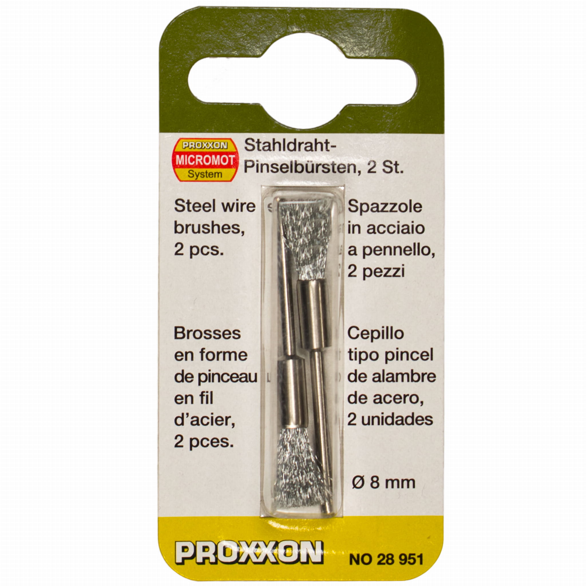  Szczotki druciane Proxxon 8 mm pędzlowe [2 szt.] 