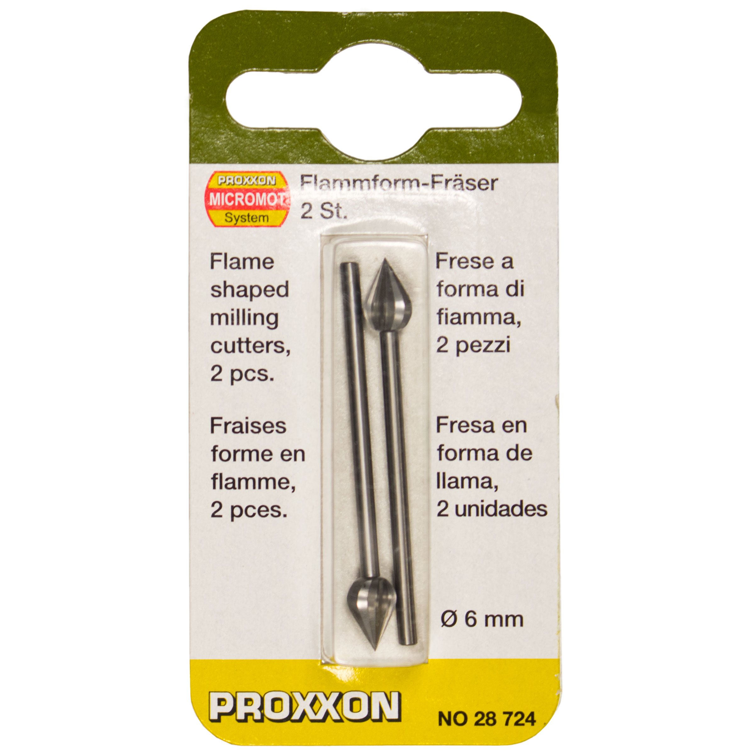 Frez ze stali wolframowo-wanadowej Proxxon płomień 6 mm