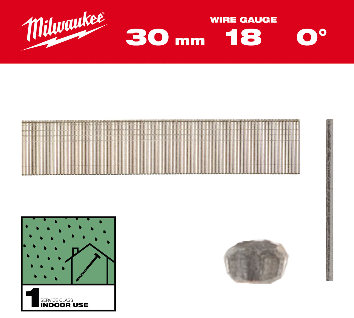 Sztyfty Milwaukee 18G 30mm 5000 szt. z cienką główką wykończeniową 4932492552