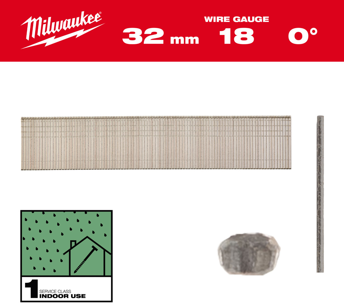 Sztyfty Milwaukee 18G 32mm 5000 szt. z cienką główką wykończeniową 4932492553