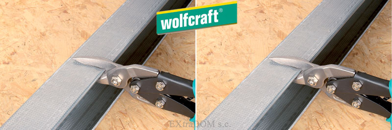 Solidne nożyce do liniowego cięcia blachy Wolfcraft 4027000