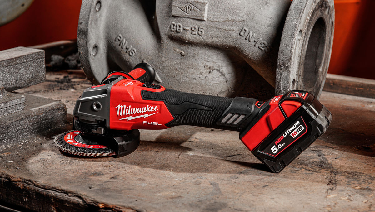 Szlifierka kątowa 125 mm Milwaukee M18FSAGV125XB-0X regulacja prędkości, hamulec, włącznik suwakowy
