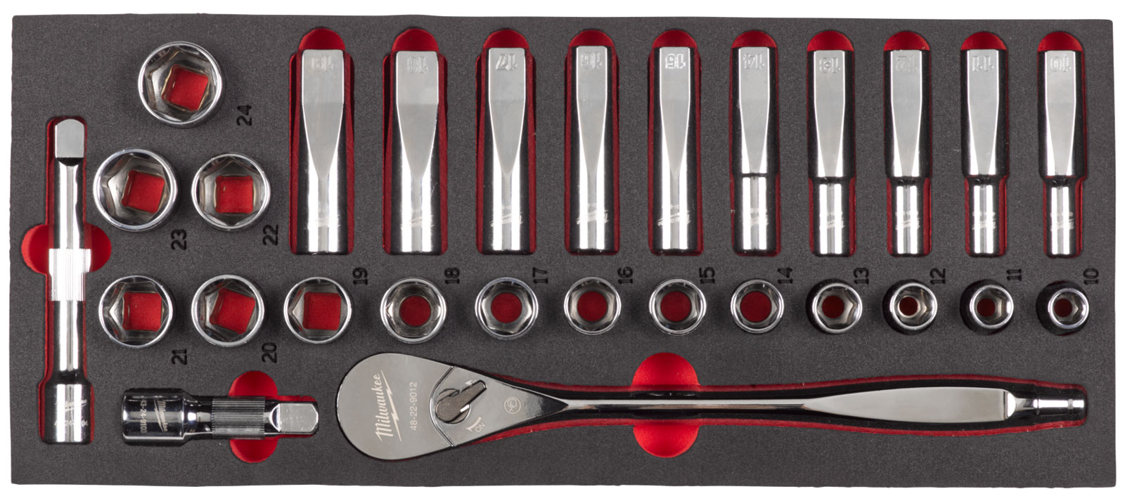 Wkładka piankowa z grzechotką i nasadkami 1/2″ Milwaukee