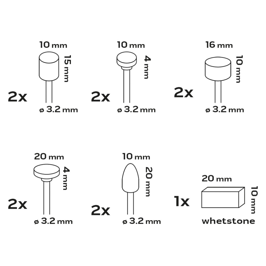 Trzpienie szlifierskie do mikro szlifierki NEO