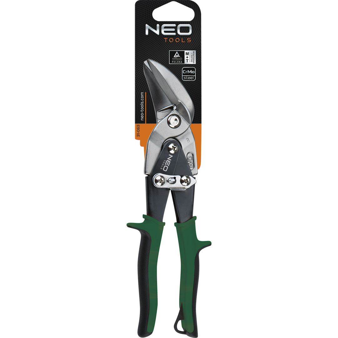 Nożyce do blachy NEO TOOLS 240 mm, odgięte prawe