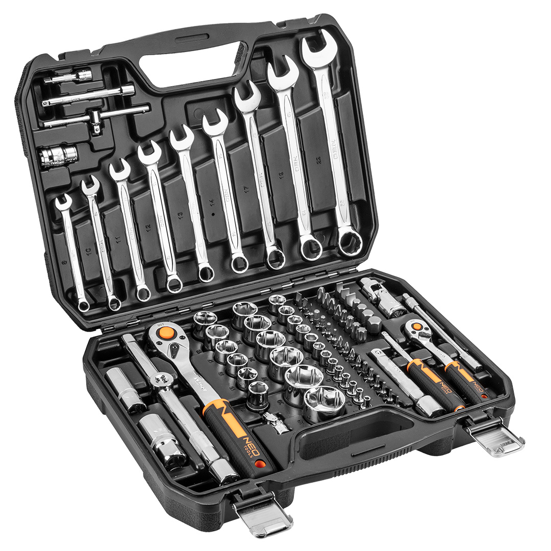Zestaw kluczy nasadowych NEO TOOLS 1/2" 1/4" 82 szt. CrV