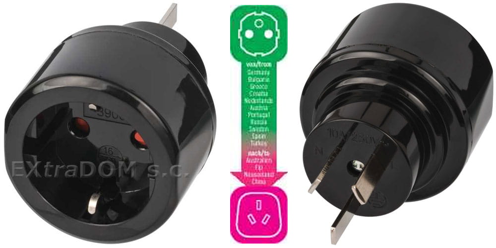 Adapter podróżny Euro => Australia, Chiny Brennenstuhl