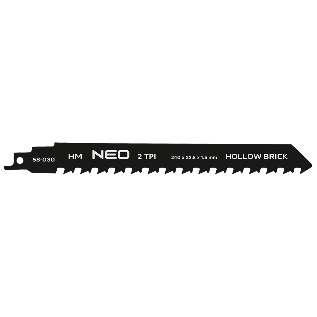 Brzeszczot do piły szablastej NEO TOOLS HM 240 x 22,5 x 1.5 mm 2TPI